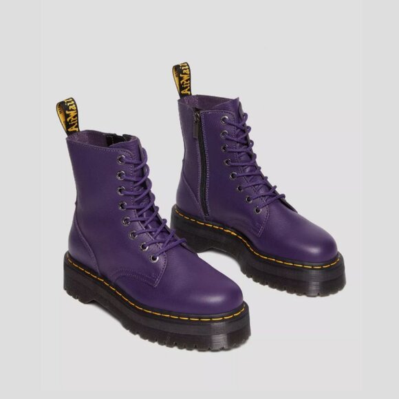 Dr. Martens JADON III Pisa PLATFORM Boots in Purple MSRP$250 RichSoft Leather - Picture 13 of 16
